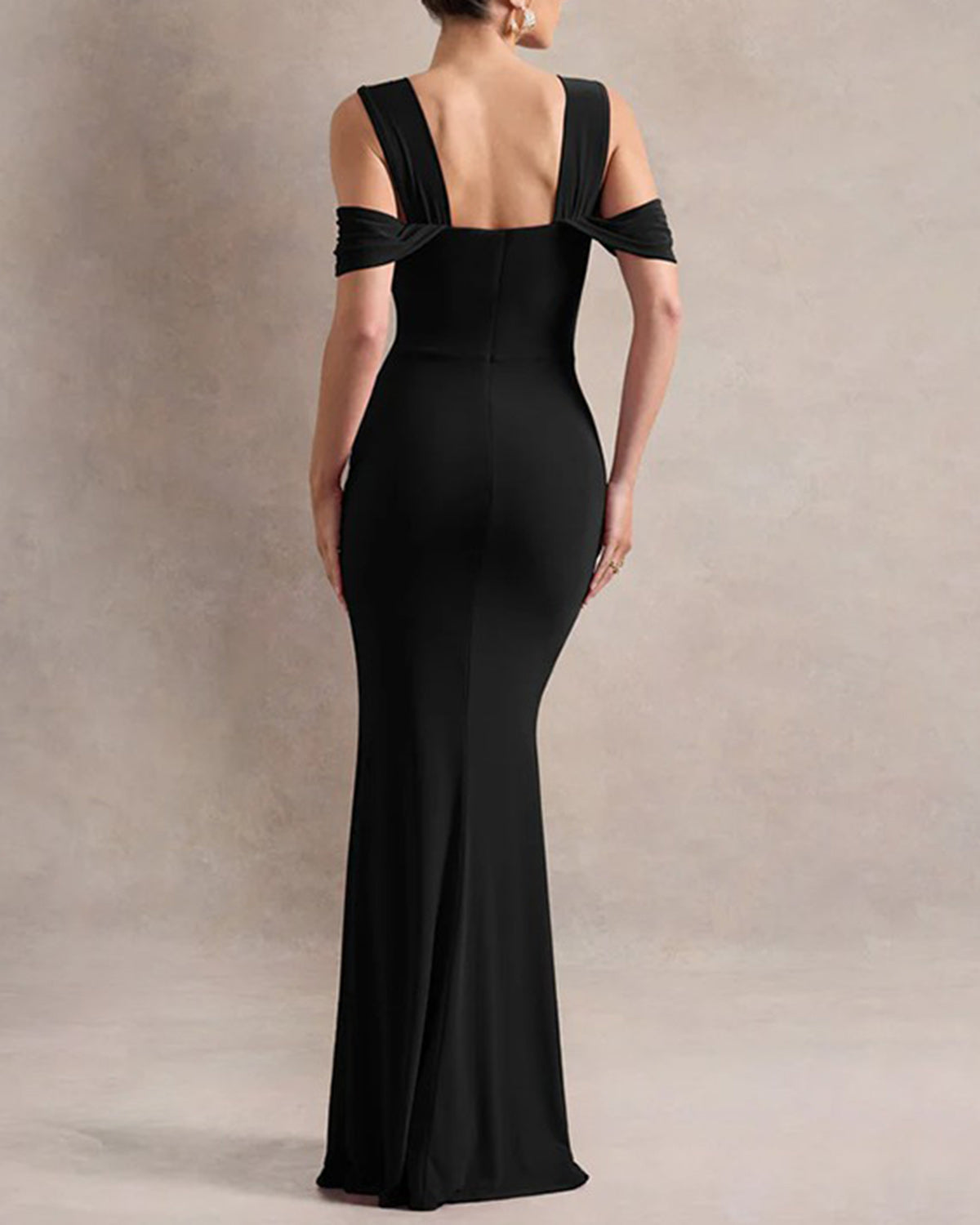 Black Sleeveless A-Line Maxi Dress