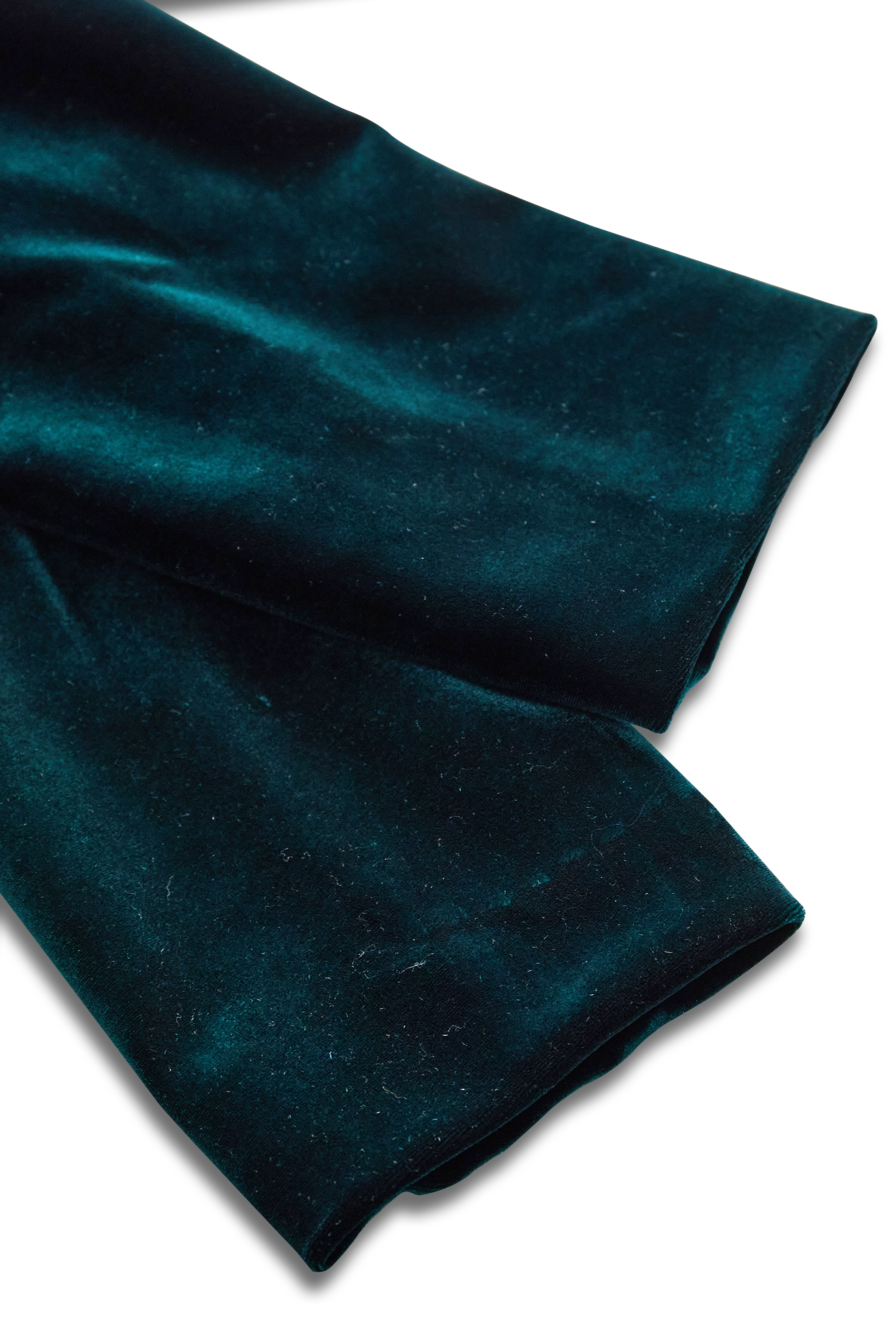 Emerald Velvet Blazer with Satin Lapels and Rose Embroidery