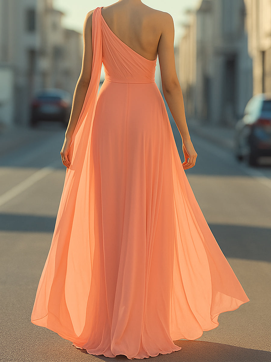 Ethereal One-Shoulder Gown