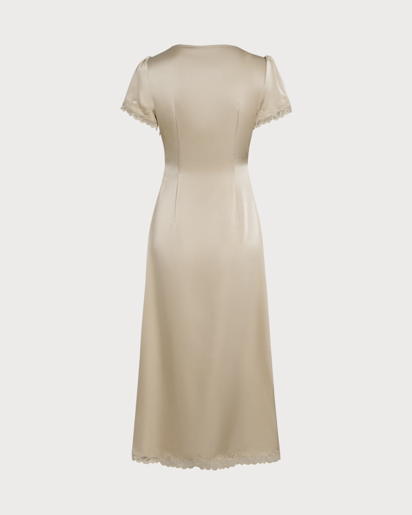 Apricot Lace Tunic Maxi Dresses