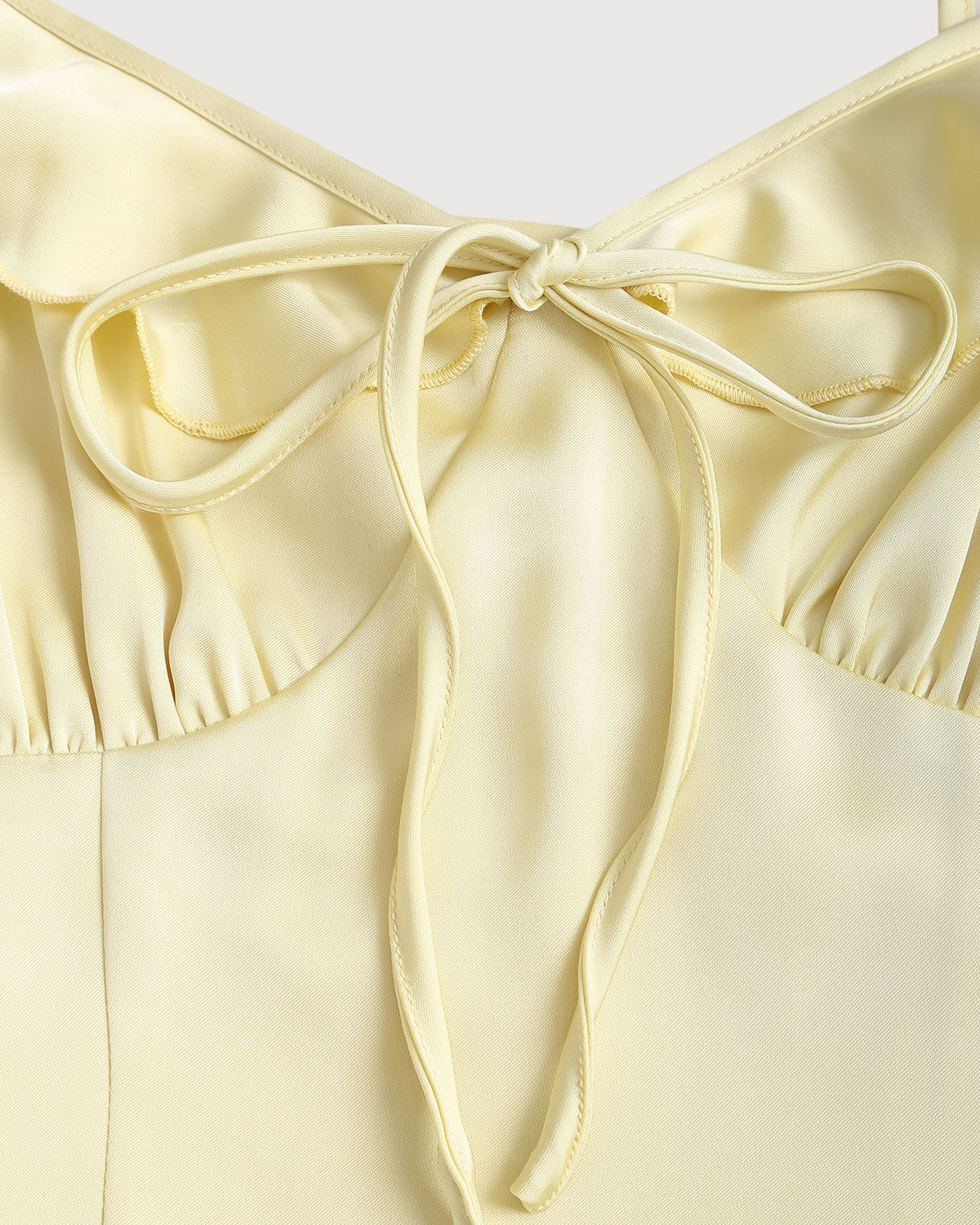 Yellow V Neck Ruffle Mermaid Midi Dress