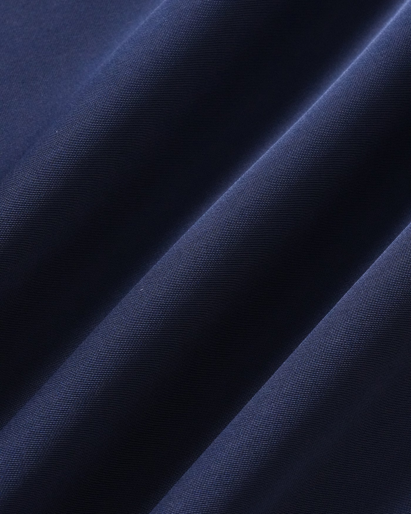 Navy Collar Satin Midi Dress